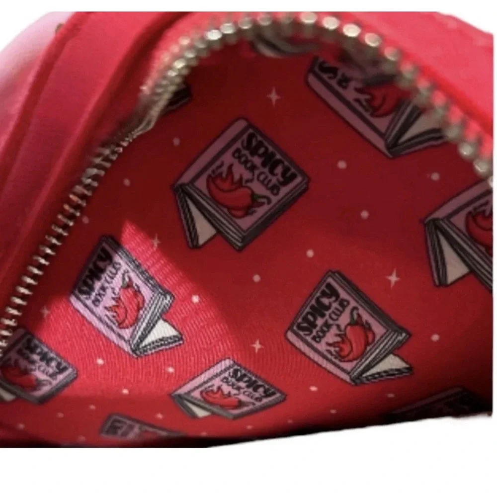 New w/ Tags BAM Exclusive Backpack Loungefly SPICY‎ BOOK CLUB Romance Pink/Chili